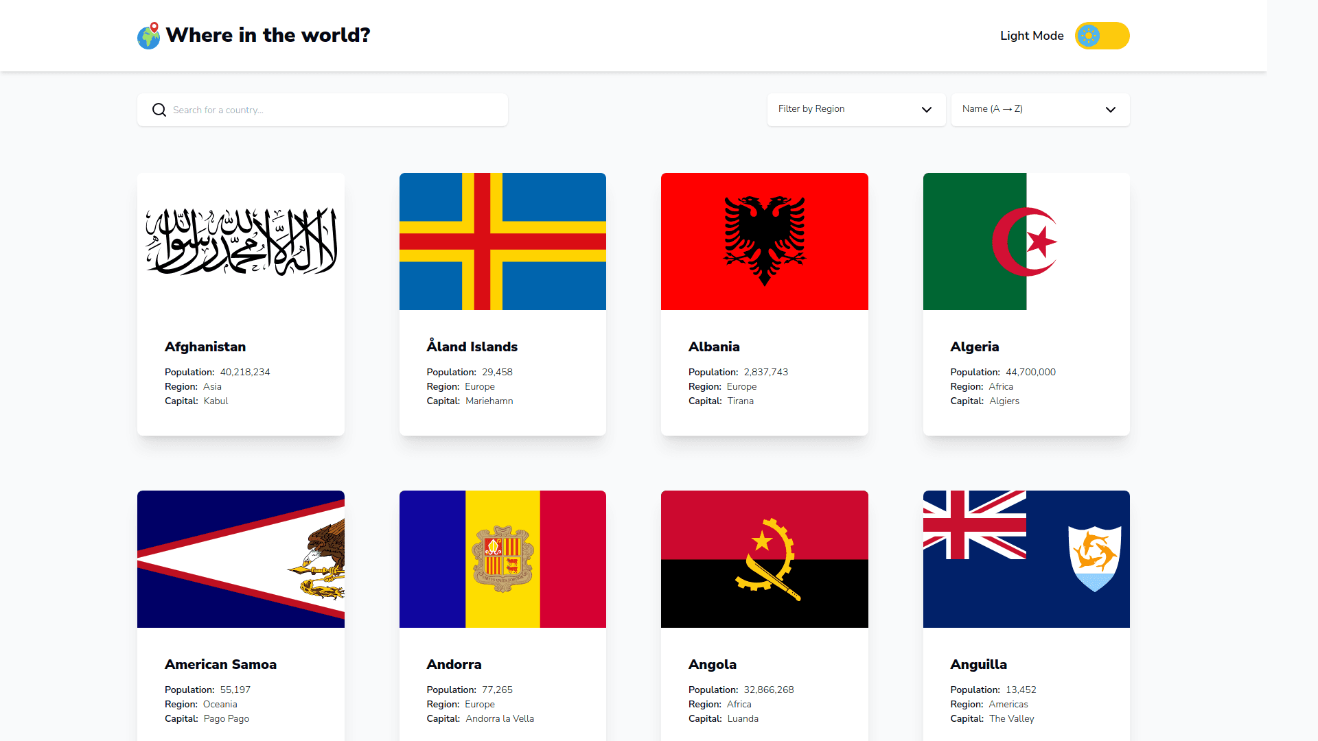 Where in the World? card image